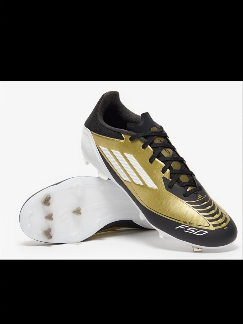 Adidas Men's F50 Gold Messi League Soccer Cleats Size 12
